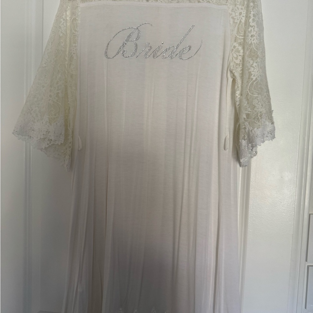 PJ Salvage Lace Bridal Robe - Size S